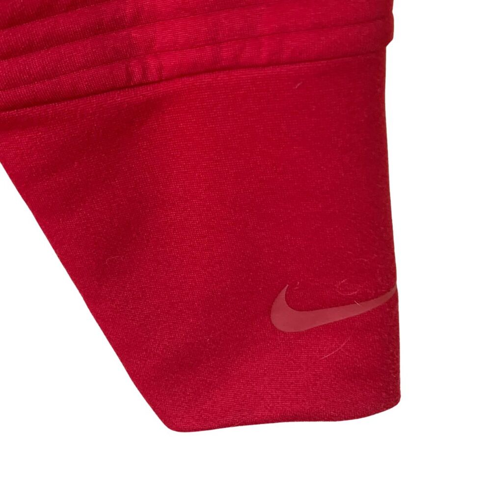 Nike Dri- Fit Full Zip Hoodie Size L Red Logo Sleeve & Back Hem - Picture 4 of 11
